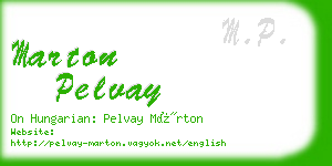 marton pelvay business card